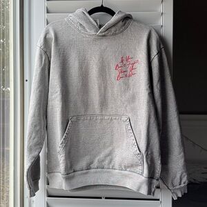 Los Angeles Apparel Gray Hoodie w/Red Text IF YOU DONT FIGHT THEN YOU DONT WIN